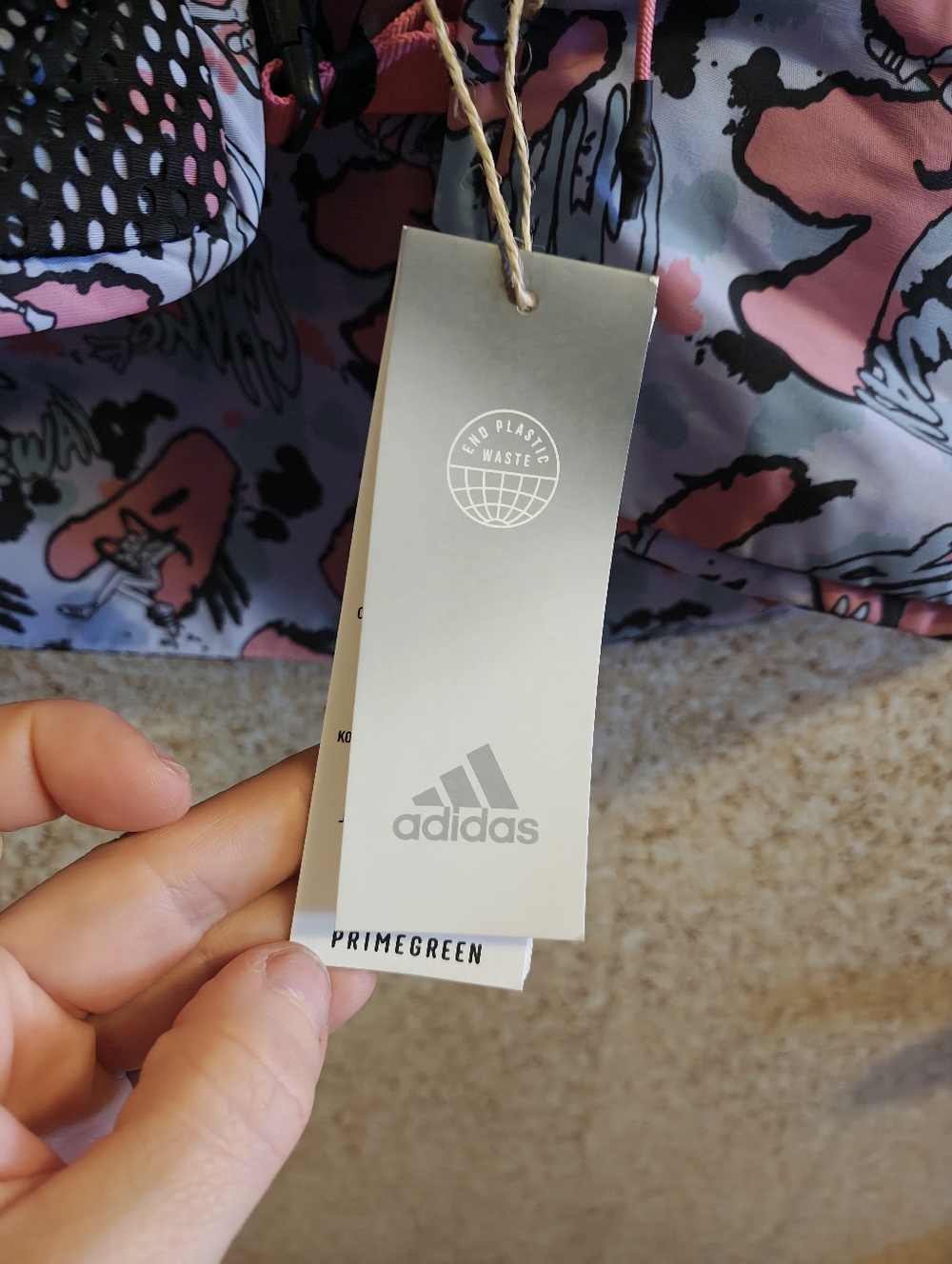 Rare: Adidas Pink & Light Blue Graphic Chest Bag Adult Small NWT - Picture 10 of 12